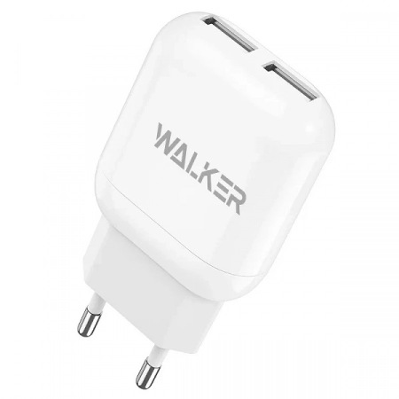 Сетевое ЗУ USB Walker WH-33 2.4А 2USB (белое)