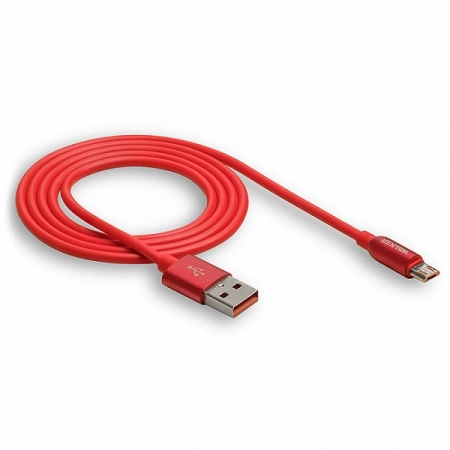 Кабель USB - Micro USB WALKER C725 1.0м 2.4А (красный)