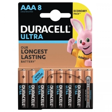 Батарейка AAA Duracell Ultra Power LR03-8BL (8/80)