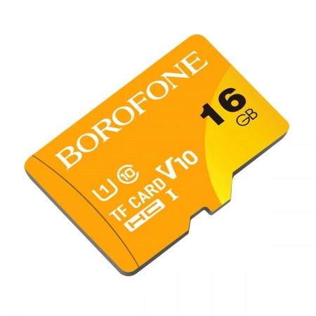 Карта памяти micro SDHC 16GB Borofone A1 U1 V10 Сlass10 без адаптера
