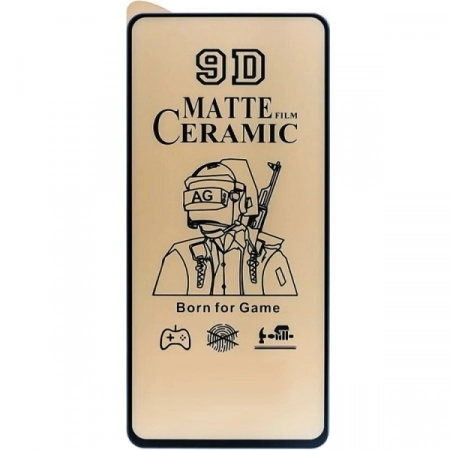 Защитное стекло 9D Ceramic матовое для Realme C30 тех-упаковка
