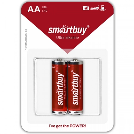Батарейка AA Smartbuy LR6-2BL (2/24)