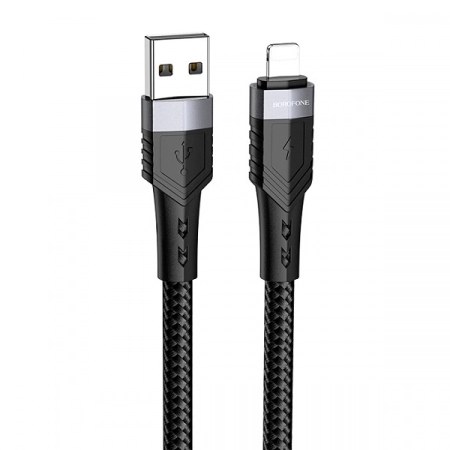 Кабель USB - Lightning Borofone BU35 1.2м 2.4A (черный)
