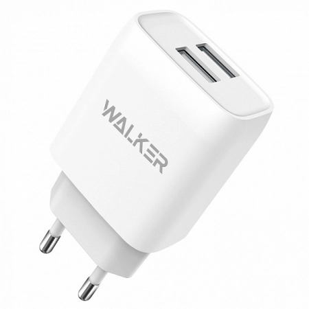 Сетевое З/У USB Walker WH-31 2.1А 2USB (белое)
