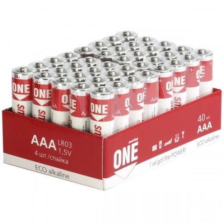 Батарейка AAA Smartbuy ONE LR03-40Box