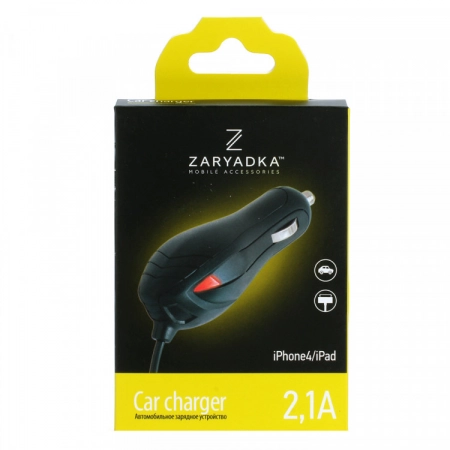 Автомобильное З/У Apple (30-pin) Zaryadka 2100mA (чёрное)