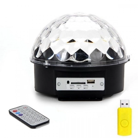 Диско шар Magic Ball (USB, SD, пульт ДУ,2*5 Вт, датчик звука)