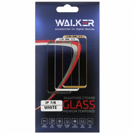 Защитное стекло WALKER Full glue для Apple iPhone 6 Plus/6S Plus (черное)
