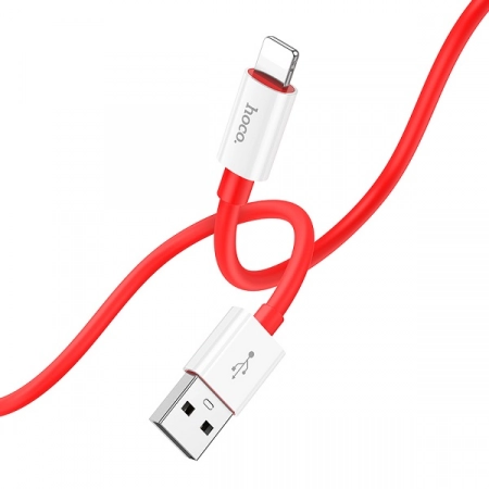 Кабель USB - Lightning HOCO X87 1.0м 2.4A (красный)