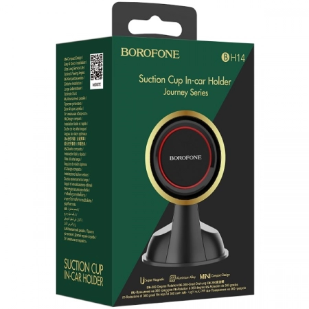 Держатель для смартфона Borofone BH14 магнитный (черный) Поврежденная упаковка!