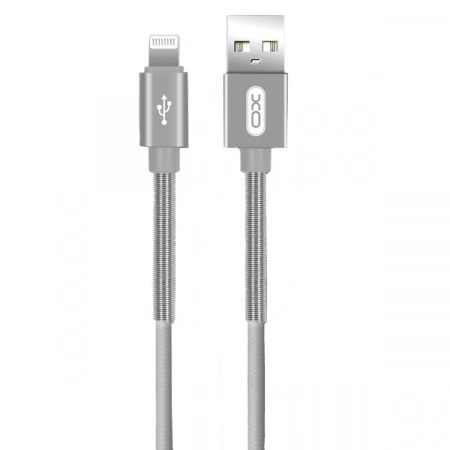 Кабель USB - Lightning XO NB27 1.0м 2.4A (серый)