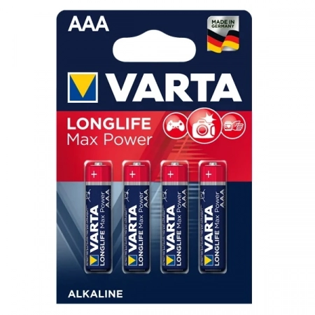 Батарейка AAA Varta Longlife Max Power (Max Tech) LR03-4BL (4/40)