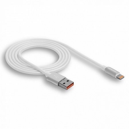 Кабель USB - Lightning WALKER C725 1.0м 2.4А (белый)