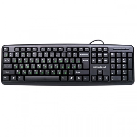 Проводная клавиатура Nakatomi KN-02P PS/2 (черная)
