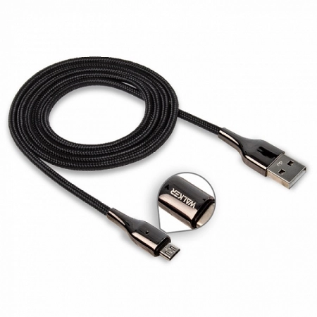 Кабель USB - Micro USB WALKER C930 1.0м 3.1А (черный)