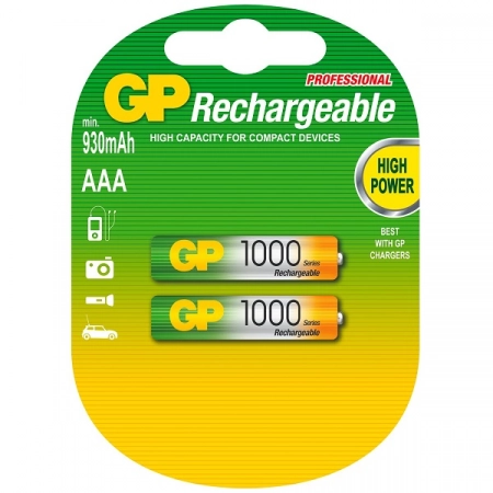 Аккумулятор AAA 1000mAh GP HR03-2BL (2/20)