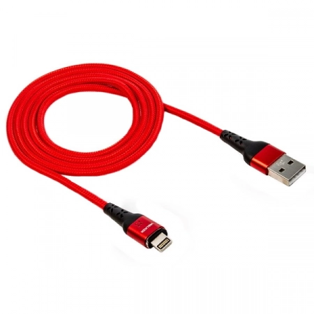 Кабель USB - Lightning WALKER C970 1.0м 3.3А магнитный (красный)