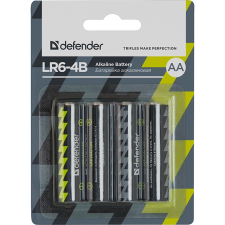 Батарейка AA Defender LR6-4BL (4/96)