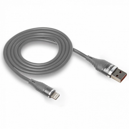 Кабель USB - Lightning WALKER C735 1.0м 3.1А (серый)