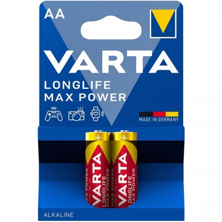 Батарейка AA Varta Longlife Max Power LR6-2BL (2/40)
