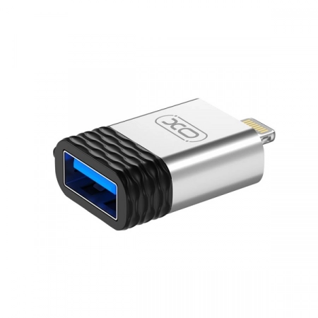 Адаптер OTG Lightning - USB XO NB186 (серебристый)