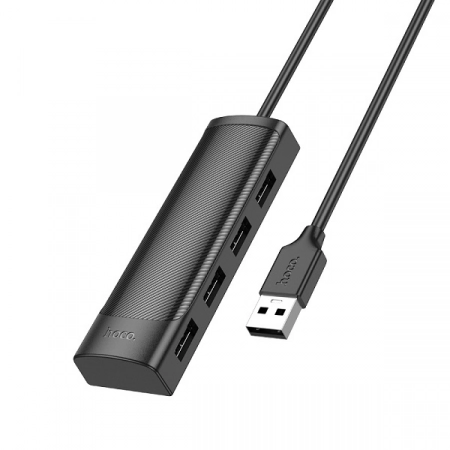 HUB USB - 4×USB2.0 HOCO HB41 0.2м (черный)