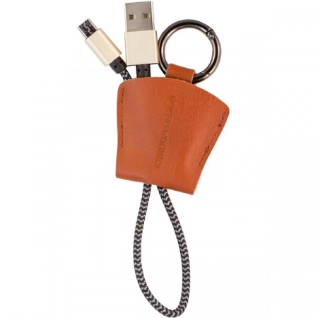 Кабель USB - Micro USB JOYROOM Fabric Keyring JR-S119 0.18м 2.0А (коричневый)