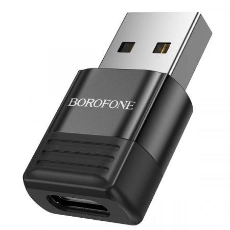 Адаптер USB - Type-C Borofone BV18 (черный)