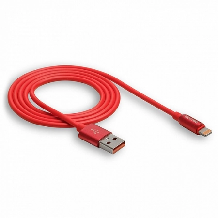 Кабель USB - Lightning WALKER C725 1.0м 2.4А (красный)