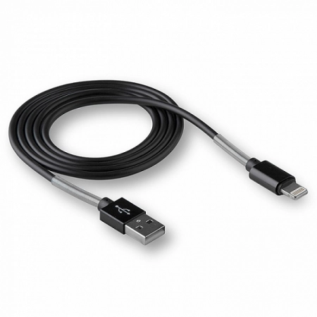 Кабель USB - Lightning WALKER C720 1.0м 2.4А (черный)