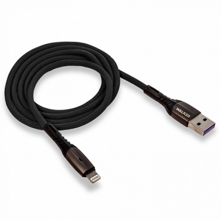 Кабель USB - Lightning WALKER C920 1.0м 3.1А (черный)