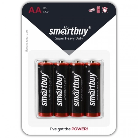 Батарейка AA Smartbuy R06-4BL (4/48)