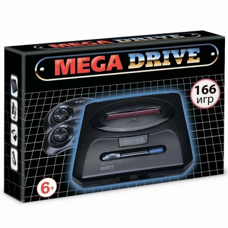 Игровая приставка 16bit Mega Drive Classic (166 встроенных игр)