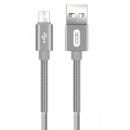Кабель USB - Micro USB XO NB27 1.0м 2.4A (серый)