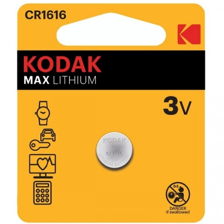 Батарейка CR1616-1BL Kodak MAX Lithium (1/60)
