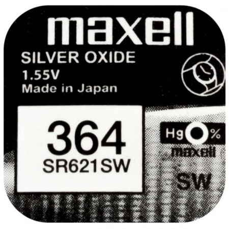 Батарейка Maxell 364 (SR621SW) 1BL (1/10)