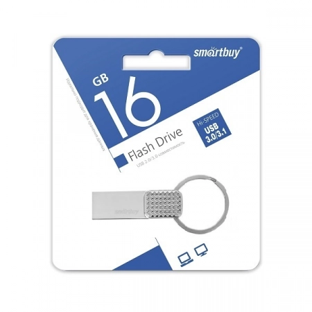 USB 3.0 флеш-накопитель 16Gb Smartbuy Ring (серебристый)