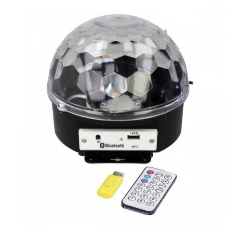 Диско шар Magic Ball BT (BLUETOOTH, USB, SD, пульт ДУ,2*5 Вт, датчик звука)