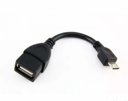 OTG кабель Micro USB - USB 0.1м (черный)