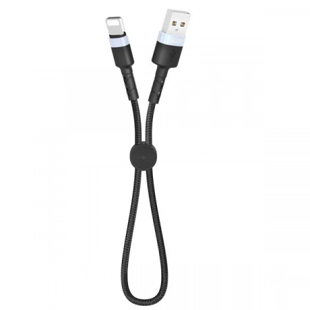 Кабель USB - Lightning XO NB117 0.25м 2.1А (черный)