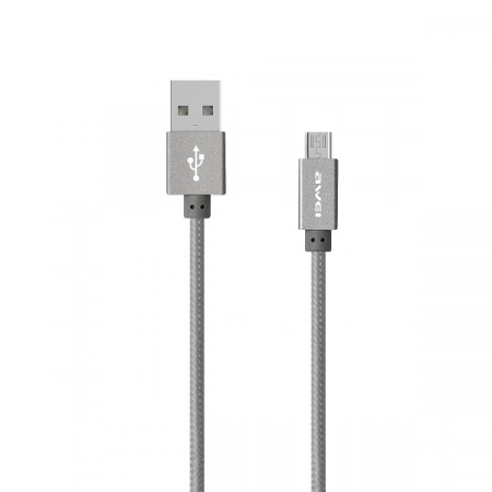 Кабель USB - Micro USB Awei CL-10GY 0.3м 2.0А (серый)
