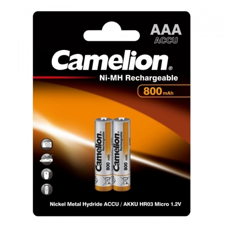 Аккумулятор AAA 800mAh Camelion HR03-2BL (2/24)