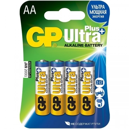 Батарейка AA GP Ultra Plus LR6-4BL (4/40)