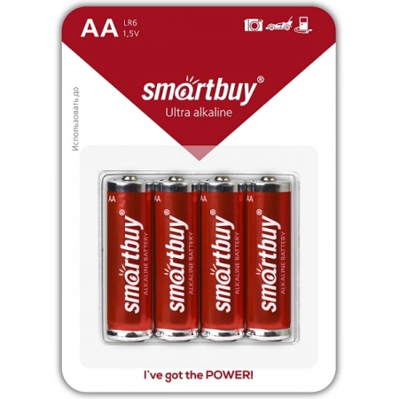 Батарейка AA Smartbuy LR6-4BL (4/48)