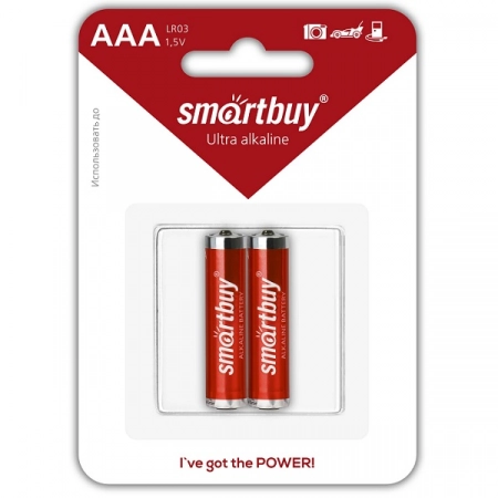 Батарейка AAA Smartbuy LR03-2BL (2/24)