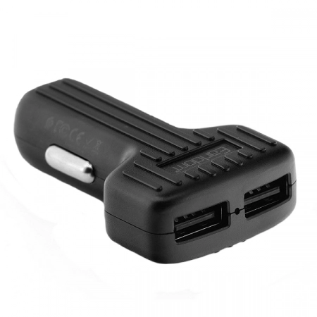 Блок питания автомобильный 2 USB Earldom, ES-130, 2400mAh, пластик, цвет: чёрный