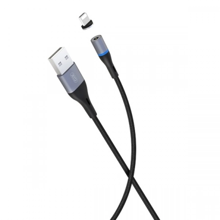 Кабель USB - Lightning XO NB125 1.0м 2.0A магнитный (черный)