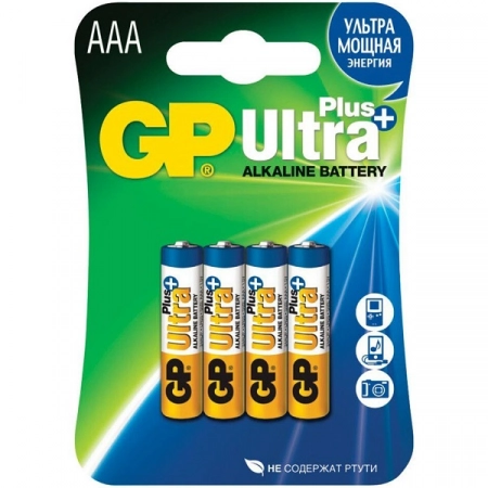 Батарейка AAA GP Ultra Plus LR03-4BL (4/40)