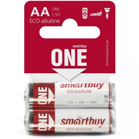 Батарейка AA Smartbuy ONE LR6-2SB (2/60)