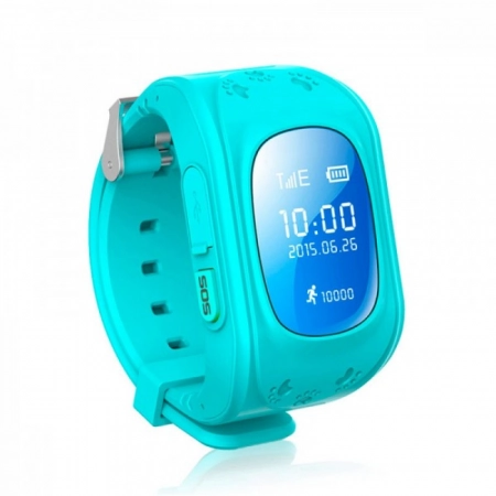 Детские смарт часы с GPS трекером Q50 LCD (голубые)